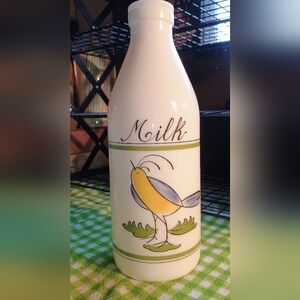 Vintage Hand Painted Milk Glass